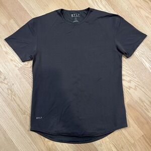 BYLT Shirt Long Sleeve Drop Cut Lux Premium Basics Men's Size L Gray Casual Gym